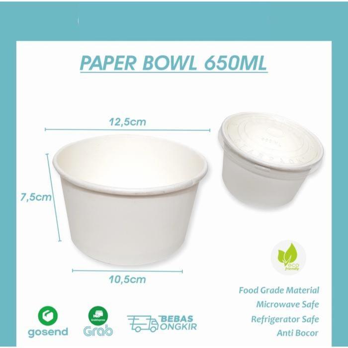 magg- Paper Bowl Ivory Rice Bowl Kertas Mangkok Catering Mangkok Nasi Kertas