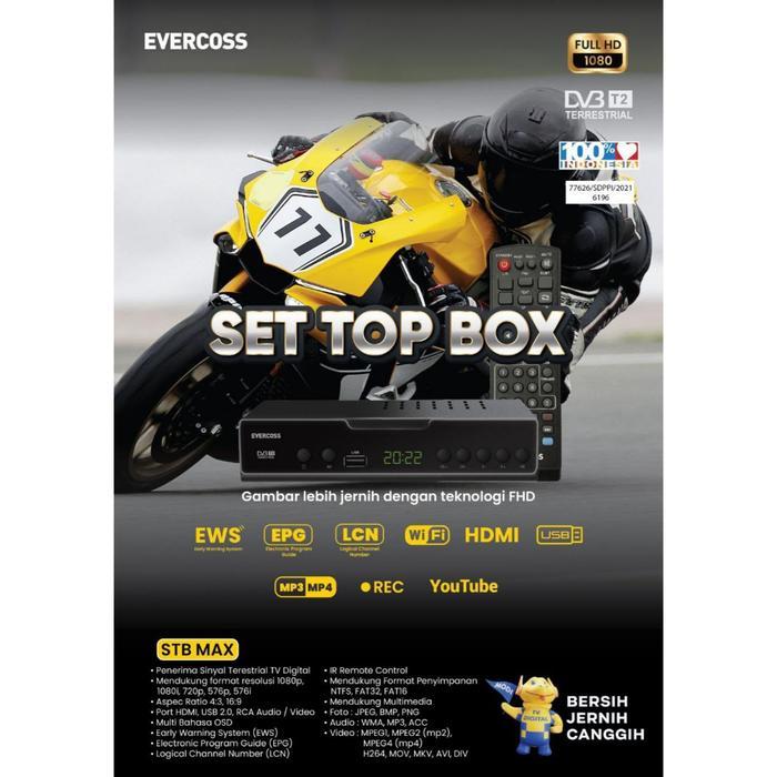 Set Top Box TV Digital DVB-T2 Evercoss STB MAX