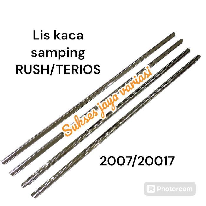 List Kaca Samping Mobil Rush /Terios Lama List Kaca Window Liner Stainless Car