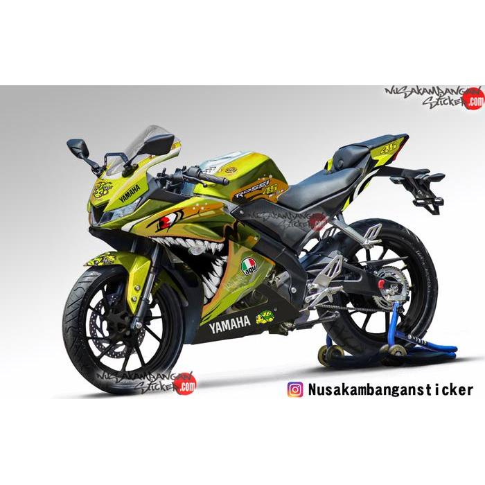 Decal Sticker Motor Yamaha R15 V3 Full body - Kuning SHARK