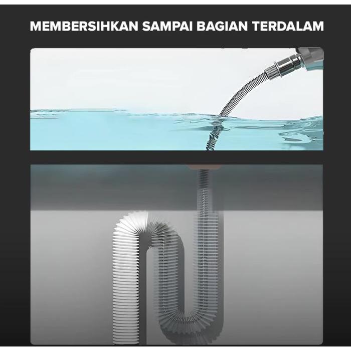 Pipe Cleaner Kawat Pembersih Saluran Pipa Mampet Dengan Adaptor Bor