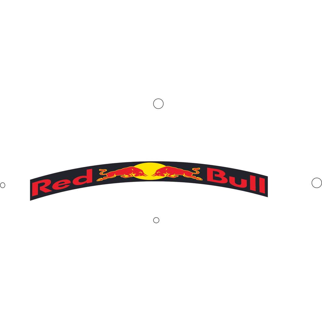 Bisa stiker decal rims redbull untuk 2 pelek isi 12 pcs lebar 2cm bisa custom warna dan ukuran stike