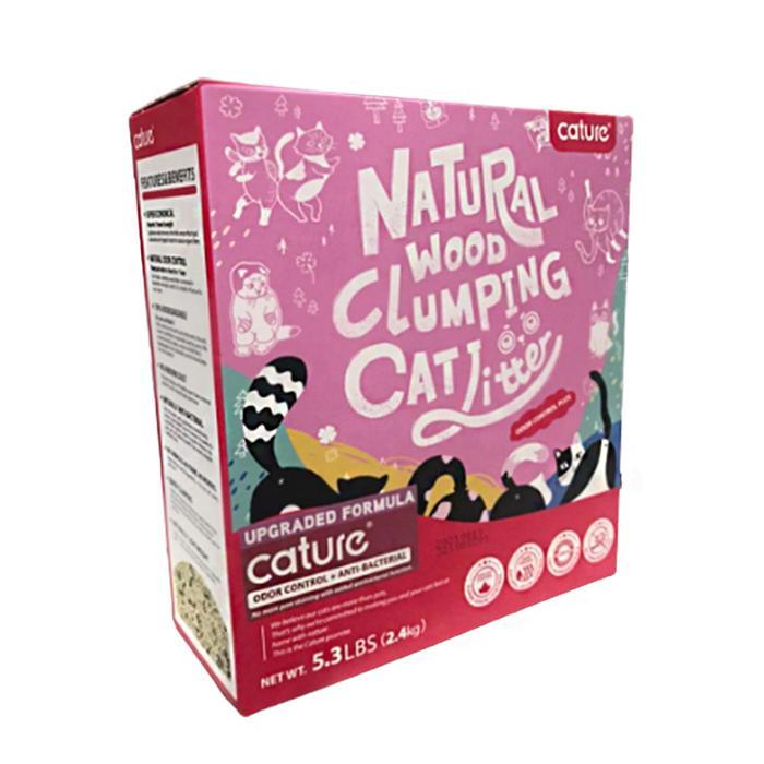 Cature Natural Wood Clumping Cat Litter - Odor Control Plus