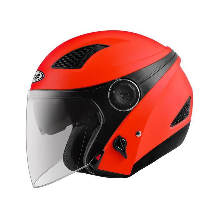 ZEUS 610 MATT DRED DOFF HALF FACE DOUBLE VISOR HELMET