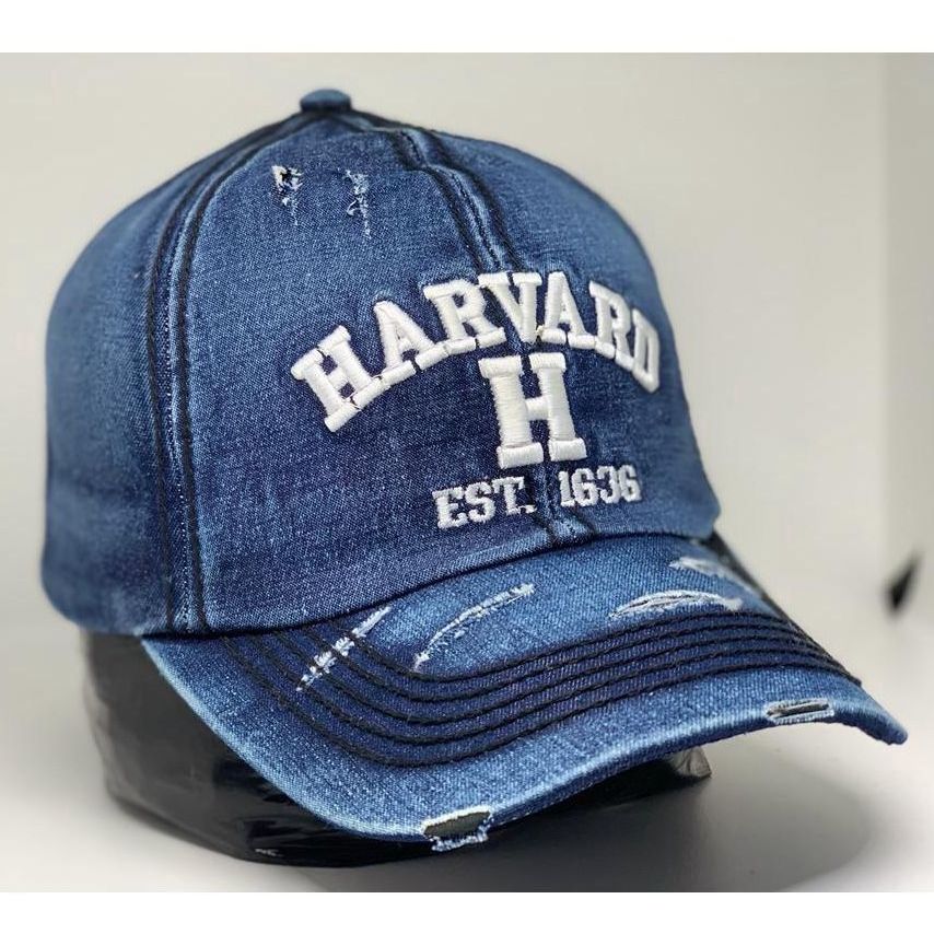 Topi HARVARD TERBARU 2022 TOPI Pria Topi Bahan jeans Topi Bordir Topi Gaul Topi Anti Panas BISAH ( C