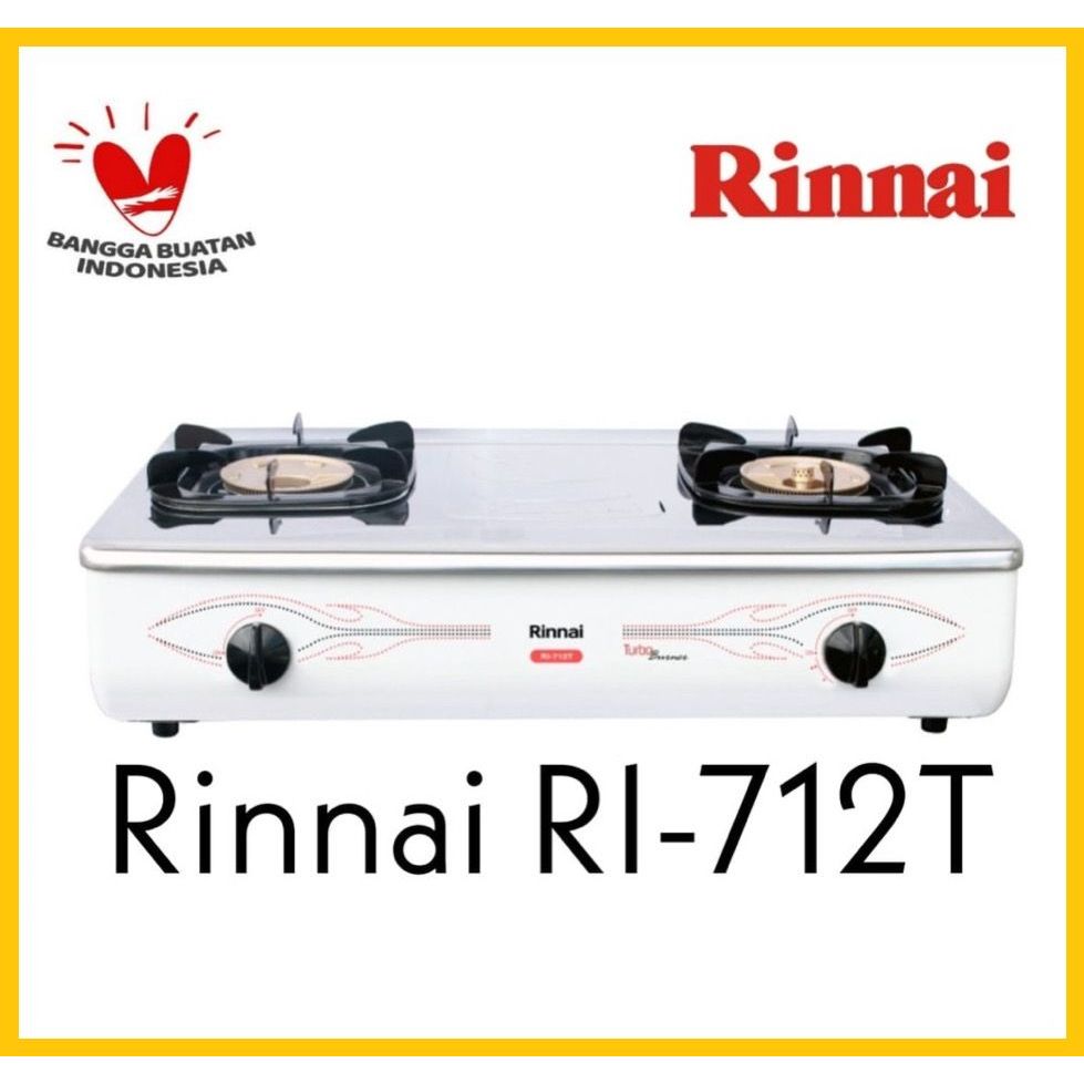 Kompor Rinnai RI-712T / Kompor Gas 2 Tungku RI-712T Api Turbo/ Rinnai RI-712T