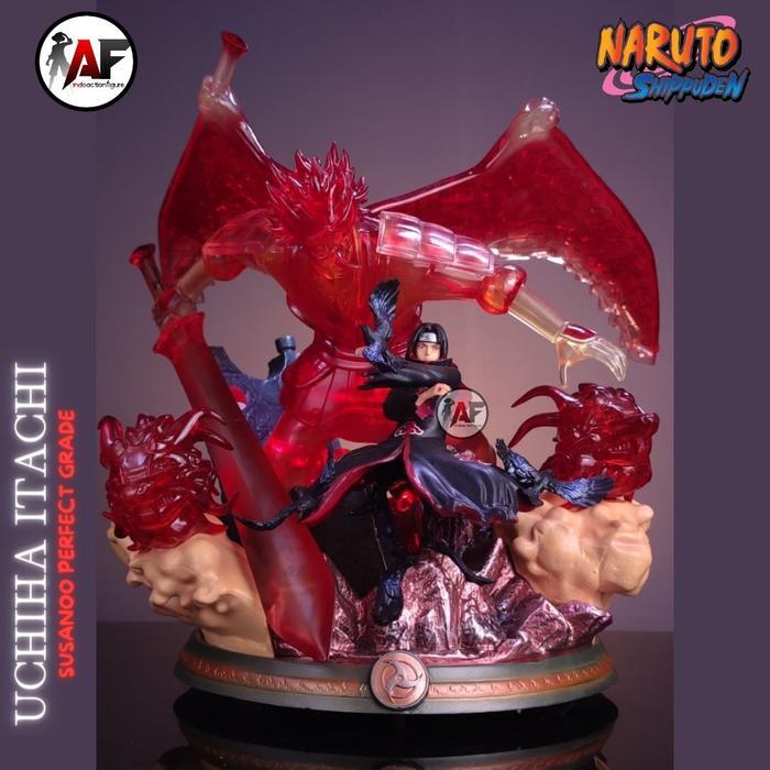 Statue Action Figure Naruto Uchiha Itachi PERFECT GRADE Susanoo with 7 colors LED