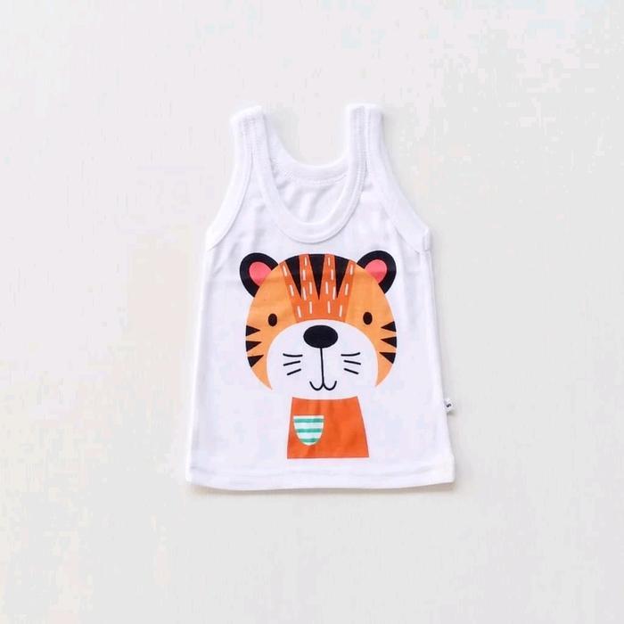Singlet Bayi Motif Karakter Animal - Singlet Balita - Baju Kaos Bayi - Singlet Lucu Bayi Nyaman