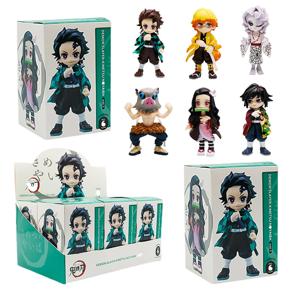 Demon Slayer Anime Figure Blind Box Kamado Nezuko Kochou Shinobu Figure Kimetsu No Yaiba Tsuyuri