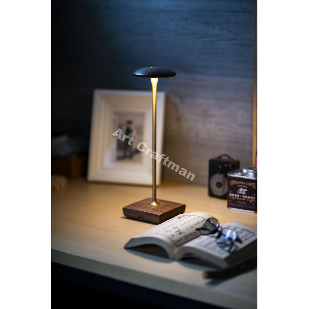 Walnut Mushrooms Night Light Touch Switch Bedroom Bedside Table Lamp Atmosphere Minimalist For Cake