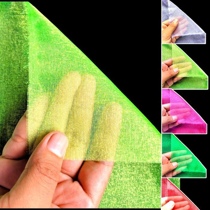 SIAPKIRIM 1 Meter Kain Sabiki - Kain Sutra - Kain kaca Organza READY STOCK
