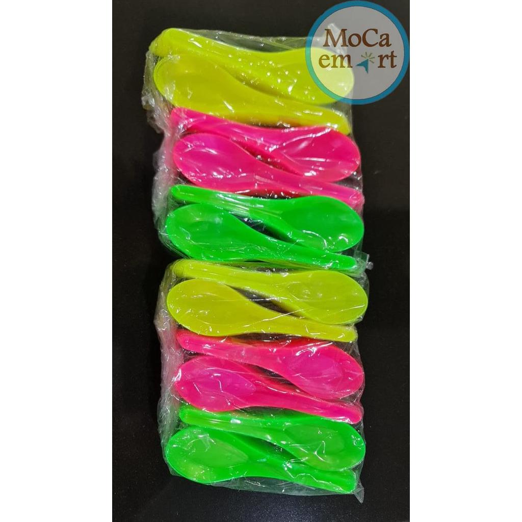 Sendok Bebek Plastik Warna / Sendok Bebek Plastik Bening