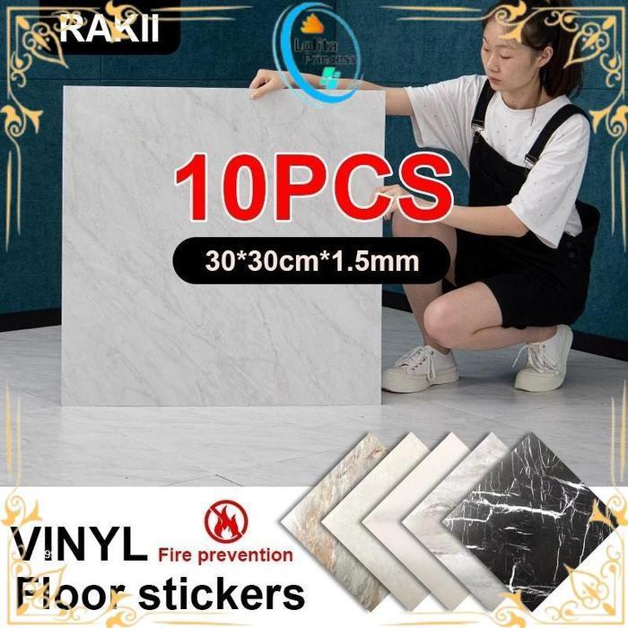 10pcs Lantai Marmer Vinil (30X30 Cm)/Stiker Vinil Lantai Marmer Granit/Stiker Lantai Vinil Lapisan