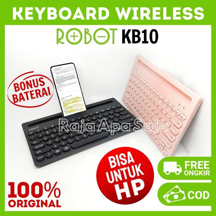 Keyboard Wireless Bluetooth Robot Kb10 - Keybord Wireles Tanpa Kabel