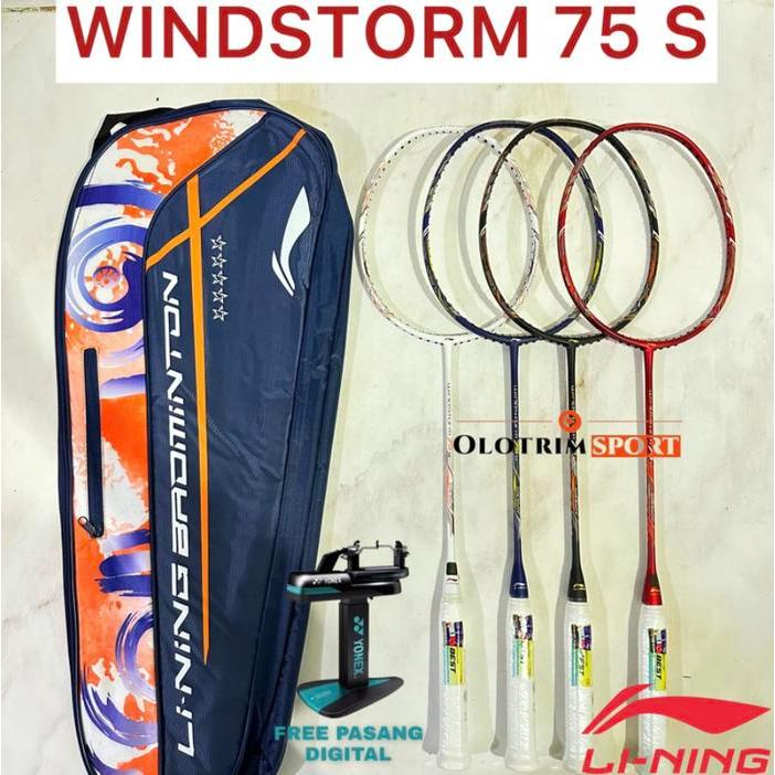RAKET BADMINTON LINING WINDSTORM WS 75 75S S ORIGINAL