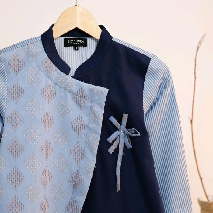 Blouse Atasan Sovinska M5 Motif Tenun Bulu New Model