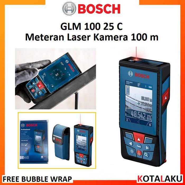 New Bosch Glm100 Glm 100 25 C 25C Meteran Laser Digital Rangefinder Alat Ukur Jarak Kamera 100 Meter