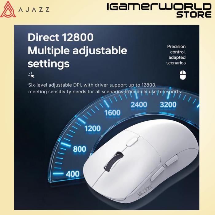 Terlaris Ajazz Nj07 / Nj-07 Gaming Mouse Paw-3311 Lightweight Tri-Mode Connection 1000Hz Polling