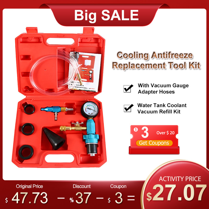 Coolant Vacuum Refill Kit Car Antifreeze Replacement Tool Filler