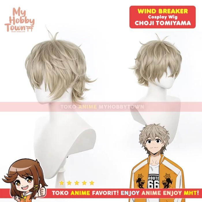 W Cosplay Anime Wind Breaker Choji Tomiyama Rambut Palsu