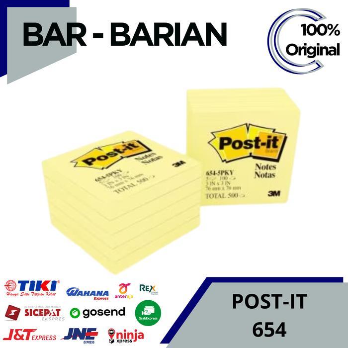 BARU POST IT 654 / MEMO TEMPEL POST IT 654 / NOTES TEMPEL POST IT - 1 PAD