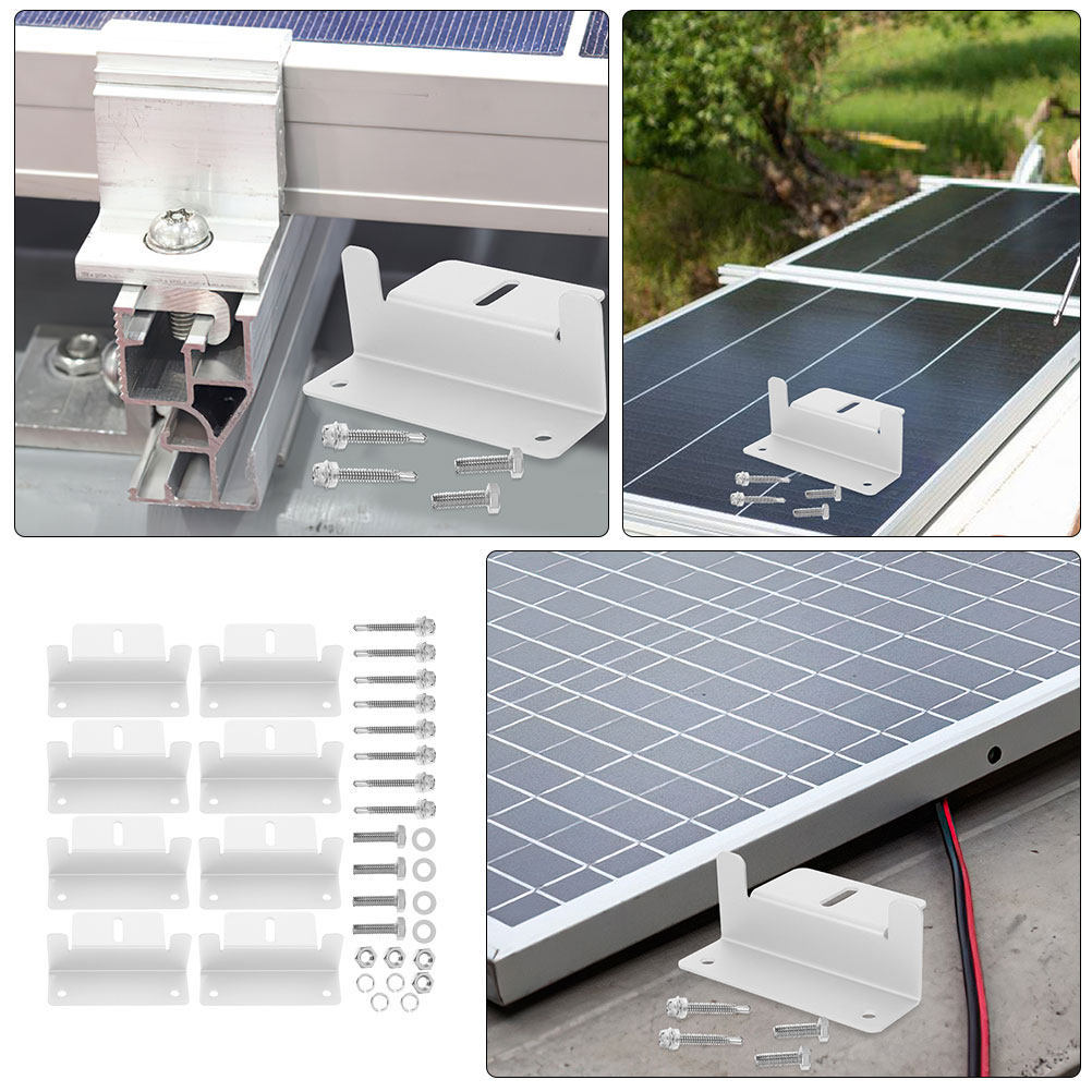 1Set Solar Panel Bracket Aluminum Alloy Sturdy Mounting Rack Household Solar Panel Stand Lightweight