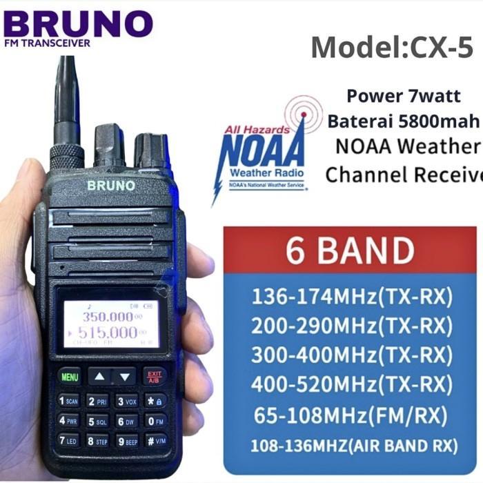 TERBARU HT BRUNO CX5 VHF DAN UHF CX5