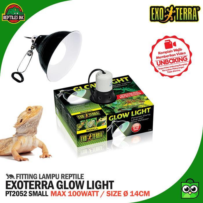 Bp Exoterra Glow Light Small - Fitting Lampu Jepit Uva Uvb Reptil Torto