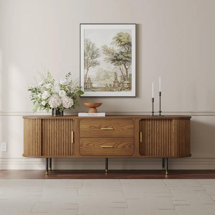 buffet tv industrial - Cabinet tv minimalis - sideboard drawer jati