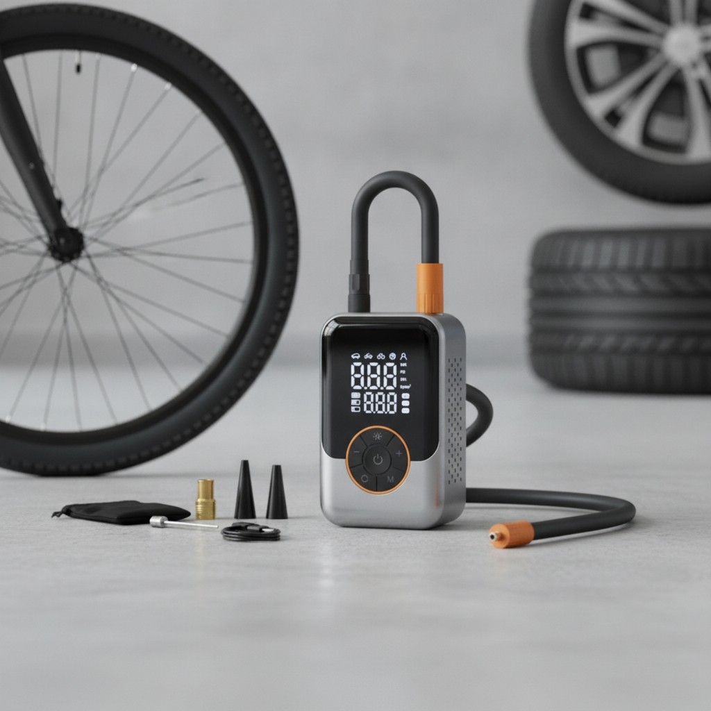 Tire Inflator with Digital Display Handheld Electric Tire Inflator Pump Compact for Drivers,
