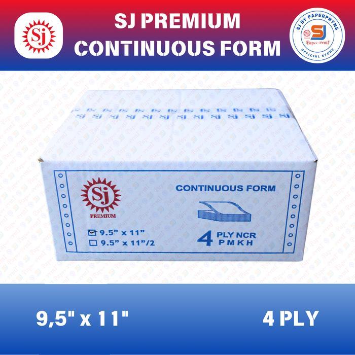 Sj Premium Continuous Form 9,5" 11" (4 Ply) Ncr Sheets