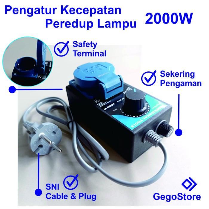 Dimmer Dimer Pengatur Peredup Kecepatan Gerinda Bor Dinamo Terlaris