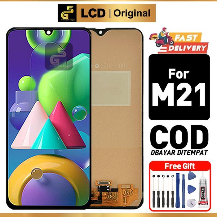 PromoVfone Lcd For Samsung M21 Original Touchscreen Fullset Hp Lcd Asli Ori Glass Touch Screen