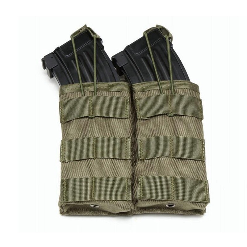 Tactical Molle AK AR M4 AR15 Rifle Pistol Mag Pouch Hunting Shooting Airsoft Paintball DoubleTriple