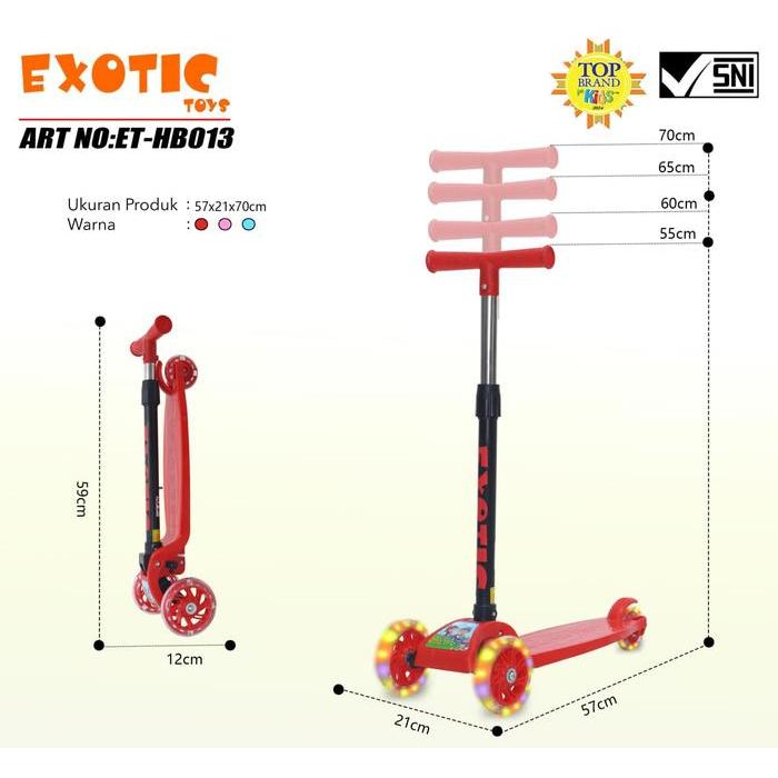 Mainan Anak Scooter O EXOTIC ET-HB013 ET HB013 SCOOTER TERMURAH