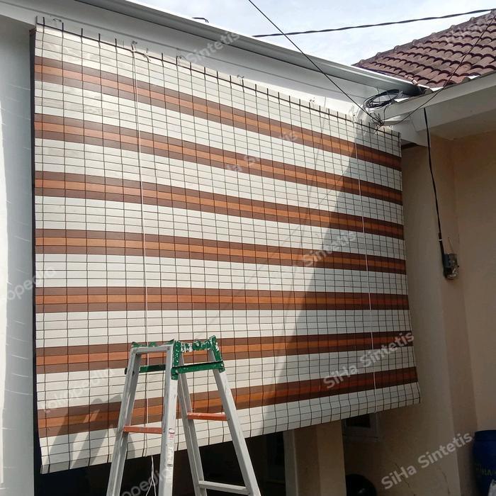 Krey Tirai Gulung Outdoor Penahan Panas & Hujan Pvc,Fiber 22M Terlaris