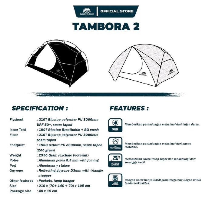TENDA TAMBORA 2 NIGHT SKY BIG ADVENTURE