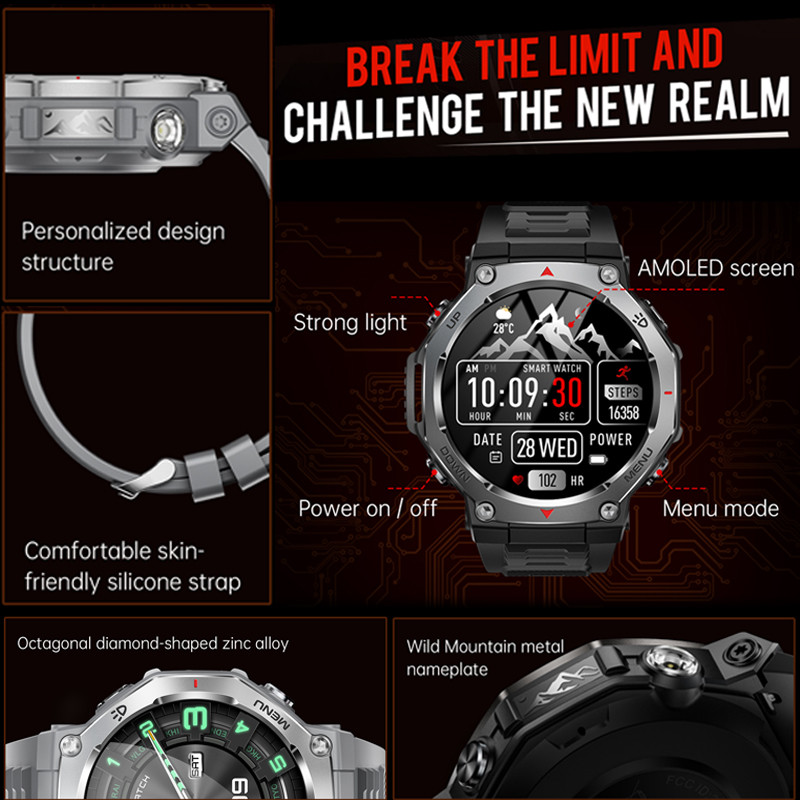 2026 New TRex 3 Ultra Outdoor Sports Smart th Men GPS Motion Trak 5 ATM terproof HD Bluetooth all