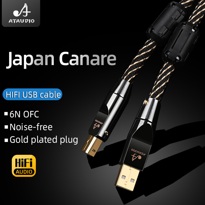 ATAUDIO HIFI USB OTG Cable USB Type A to B USB Cable 4N OFC Type C to Type B Audio Cable