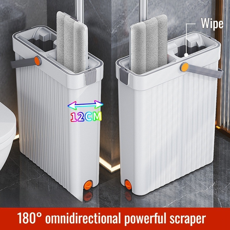 Household flat mop tool mop bucket set handfree mopping flat mop set Magic flat mopping rotating