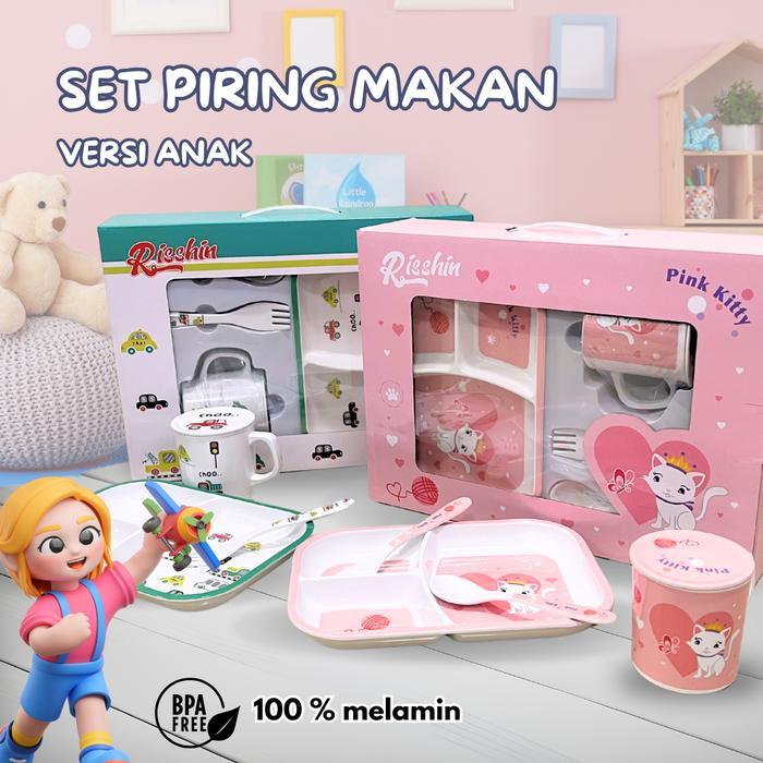 COD(SNI) Peralatan Makan Anak Set /Gift Box/Melamin/Hampers/Piring Bayi Baby/BPA Free/Karakter