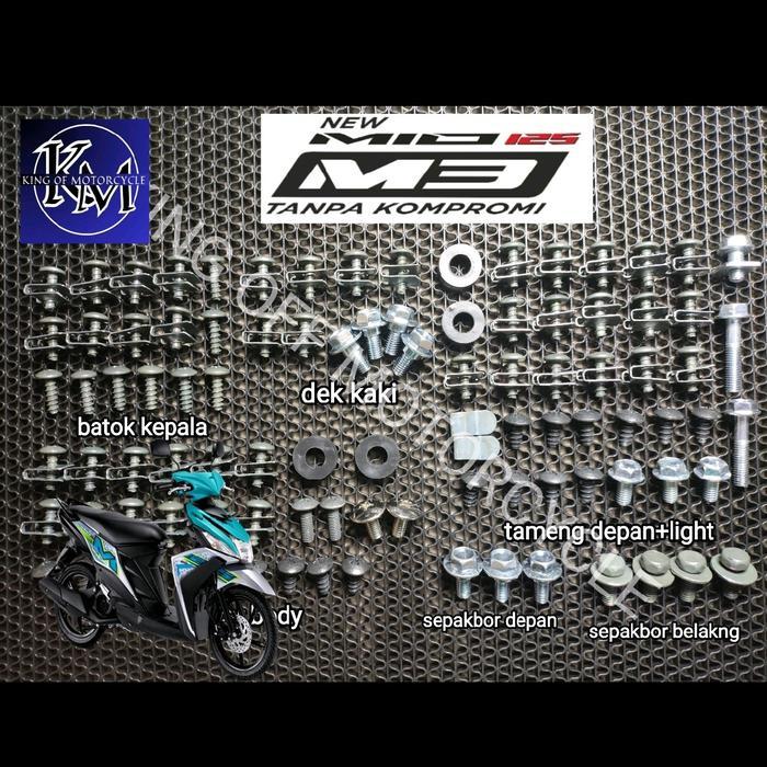 Baut Body Lengkap Mio M3 125Cc-Baut Fullset Yamaha Mio M3 125Cc