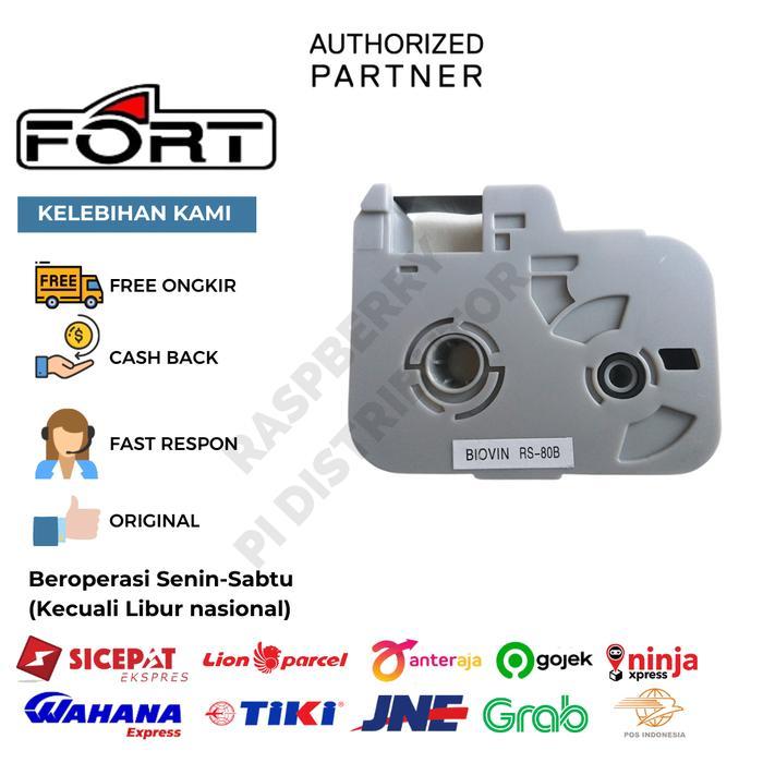 Biovin Ink Ribbon Rs-80B Rs 80 B For S650E/S700E Hitam Panjang 80Mtr