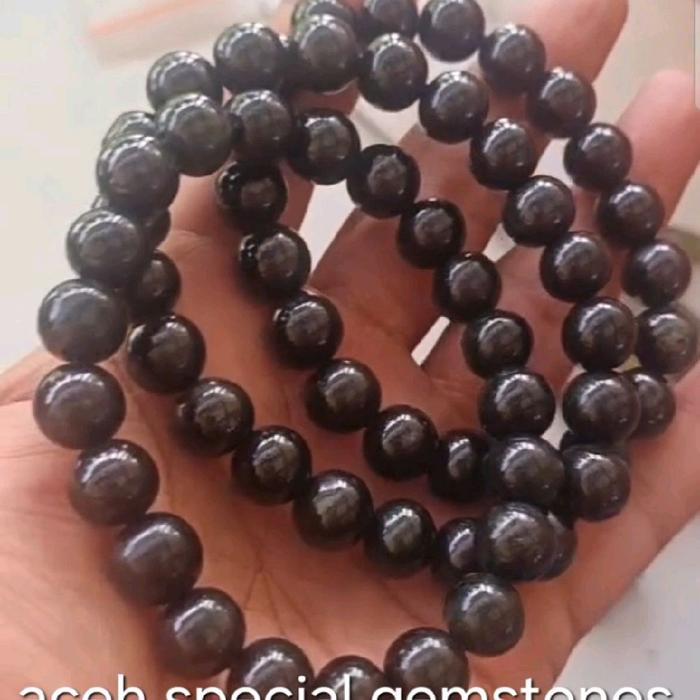 gelang batu giok hitam black jade, terapi kesehatan black jade, giok aceh, natural jade, giok asli.