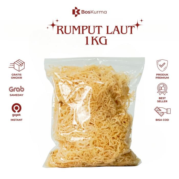 New Rumput Laut Kering Kemasan 1 Kg - Original Seaweed Spinosum
