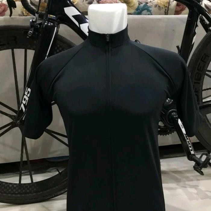 Riors - Jersey Roadbike Black Original / Jersey Sepeda Hitam Polos Jersey Sepeda Lengan Pendek Sport