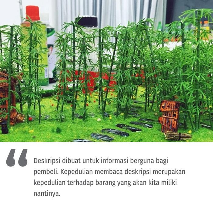 Tanaman Pohon Bambu Mini Untuk Bonsai Plastik Diorama Maket - MNB23