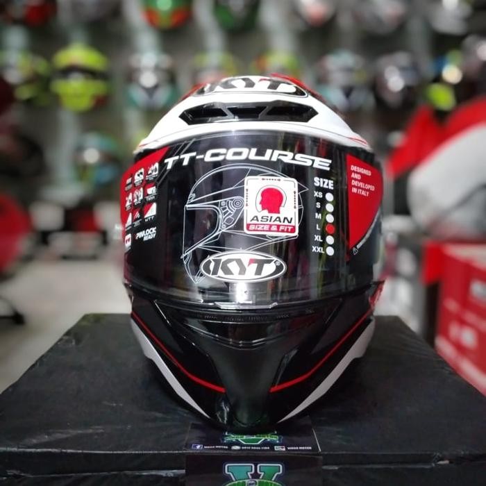 Kyt Tt-Course Overtech Black/Orange Motif Terbaru