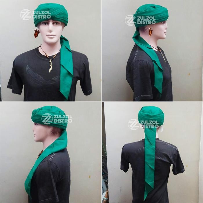 TERMURAH Peci Sorban Imamah Permanen Hijau Premium - Sorban Wali Instan READY STOCK