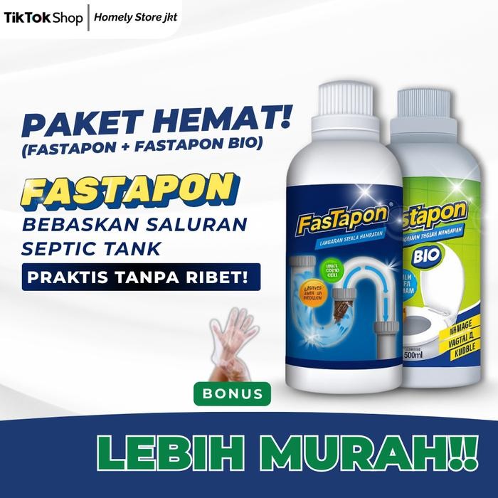 Terlaris ( PAKET HEMAT ) Fastapon anti sumbat dan fastapon bio atasi mampet Kain AMPUH SALE